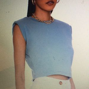 ALL SAINTS - MIKA. CROPPED TANK.